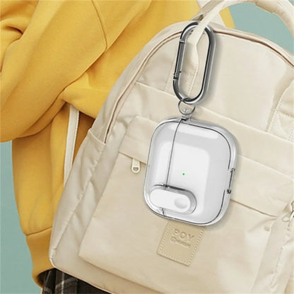 For Apple AirPods Pro 2 Earphone Case Buckle Design Anti-drop TPU Earbud Cover with Carabiner