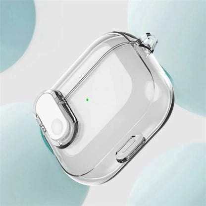 For Apple AirPods Pro 2 Earphone Case Buckle Design Anti-drop TPU Earbud Cover with Carabiner