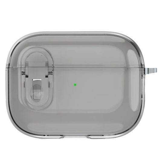 For Apple AirPods 3 Bluetooth Earphone Case Buckle Design Clear TPU Cover with Carabiner