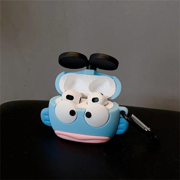 For Apple AirPods 3 Cartoon Clownfish Silicone Cover Anti-drop Earphone Protective Case with Hanging Buckle