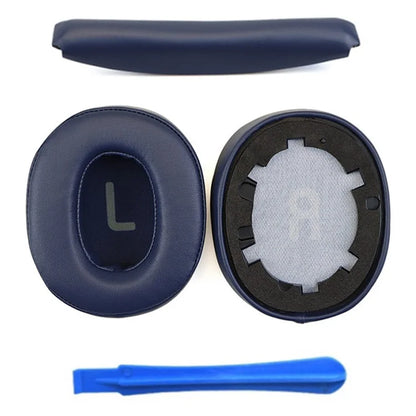 For JBL TUNE 700BT / 710BT Headphone Protein Leather Ear Pads+Mini Crowbar+Head Beam Sleeve