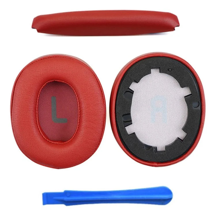 For JBL TUNE 700BT / 710BT Headphone Protein Leather Ear Pads+Mini Crowbar+Head Beam Sleeve