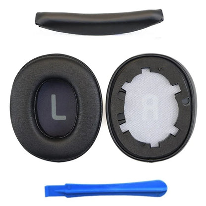 For JBL TUNE 700BT / 710BT Headphone Protein Leather Ear Pads+Mini Crowbar+Head Beam Sleeve