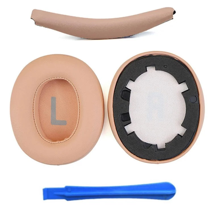 For JBL TUNE 700BT / 710BT Headphone Protein Leather Ear Pads+Mini Crowbar+Head Beam Sleeve