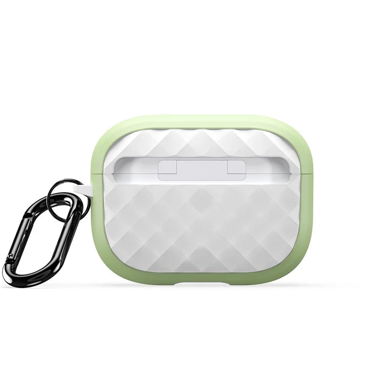 DUX DUCIS PECC Series Earbuds Box Case for Apple AirPods Pro 2 TPU+PC Earphone Cover with Carabiner