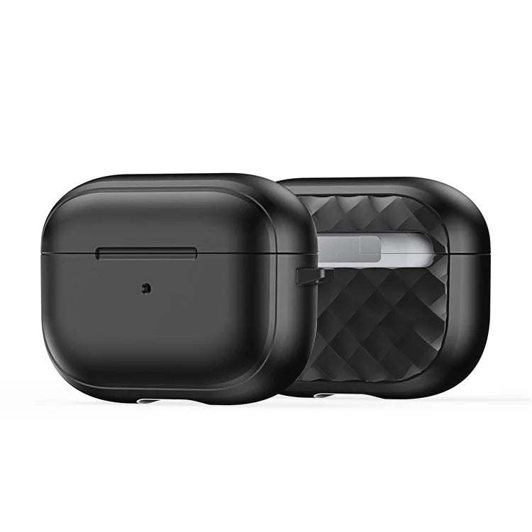 DUX DUCIS PECC Series Earbuds Box Case for Apple AirPods Pro Anti-drop PC+TPU Cover with Carabiner