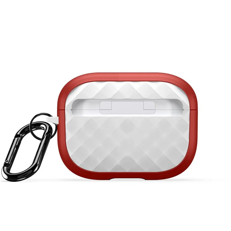 DUX DUCIS PECC Series Earbuds Box Case for Apple AirPods Pro Anti-drop PC+TPU Cover with Carabiner