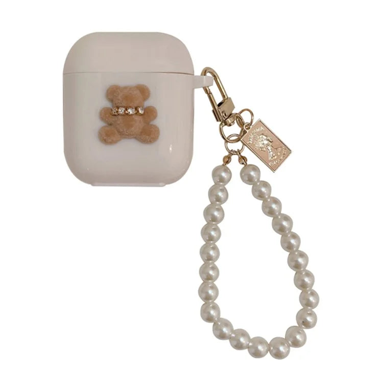 TPU Cover for Apple AirPods with Charging Case (2016) / (2019) / AirPods with Wireless Charging Case (2019) Cute Bear Earphone Case