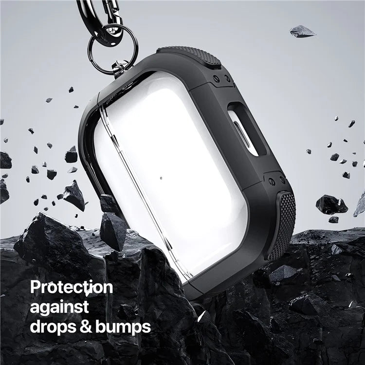 DUX DUCIS PECD Series for Apple AirPods Pro 2 Earphones Case Shockproof Protection Cover with Keychain