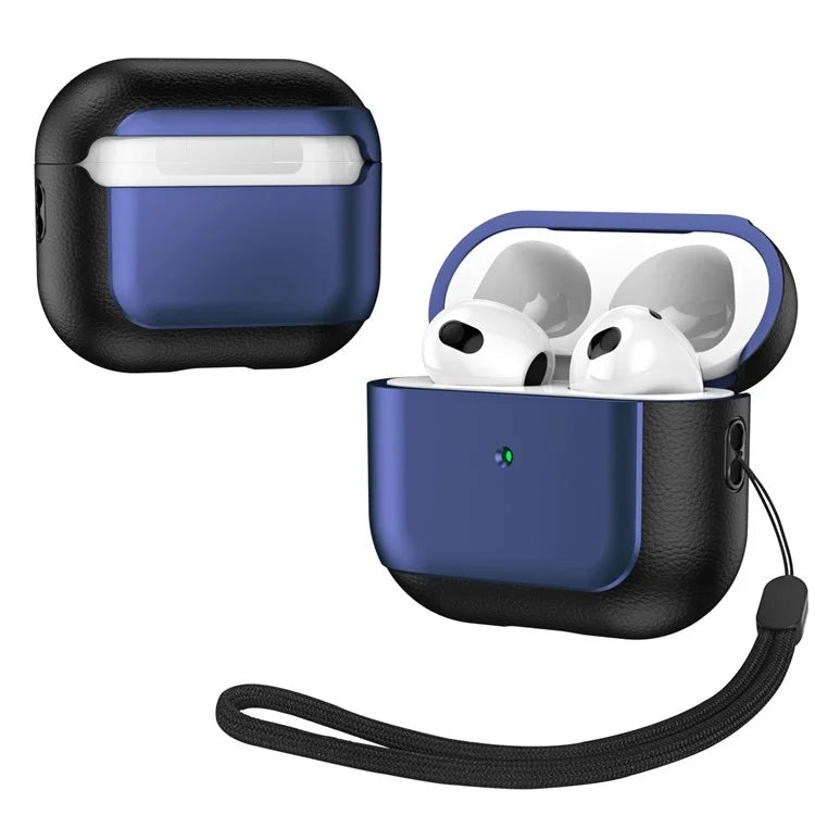 For Apple AirPods 3 Earphone Case Soft TPU Shockproof Cover with Lanyard