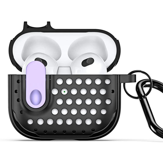 DUX DUCIS PECM Series for Apple AirPods 3 Case TPU+PC Protective Cover with Keychain+Purple