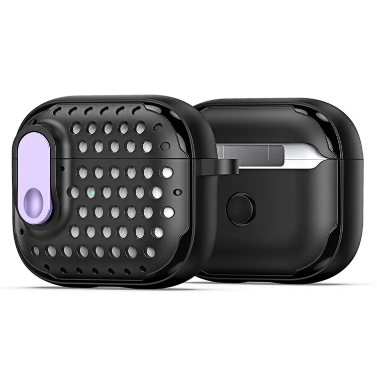 DUX DUCIS PECM Series for Apple AirPods 3 Case TPU+PC Protective Cover with Keychain+Purple