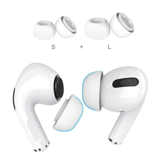 AHASTYLE WG86 2 Pairs Silicone Earphone Tips Replacement for Apple AirPods Pro 2, Size: S+L