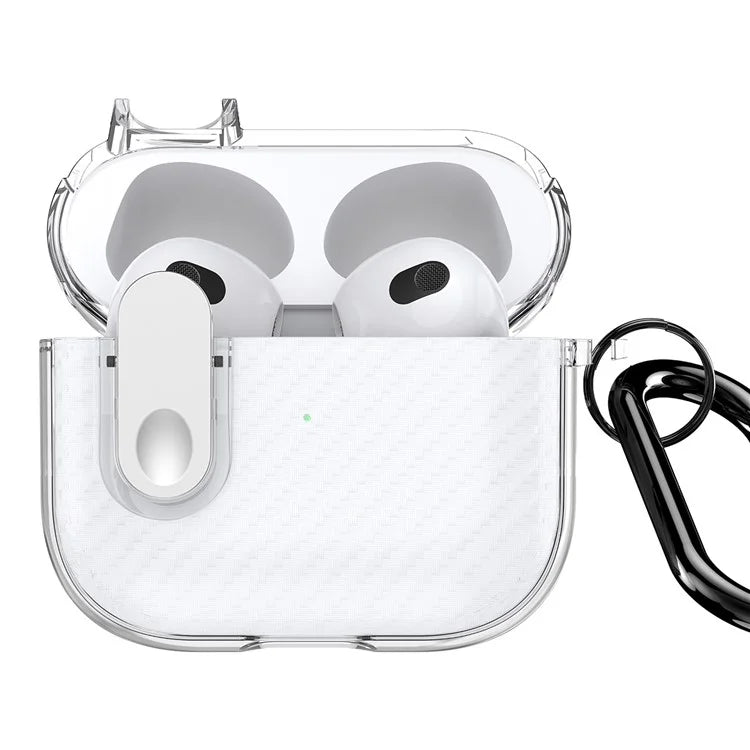 DUX DUCIS PECK Series for Apple AirPods 3 PC+TPU Earbud Case Anti-drop Cover with Hanging Hook