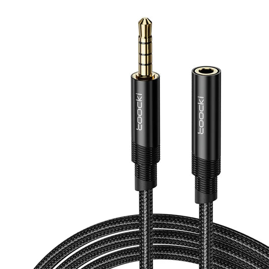 TOOCKI TQ-X41 3m AUX Extension Cable 3.5mm Male to Female Audio Cord Nylon Braided 4 Poles