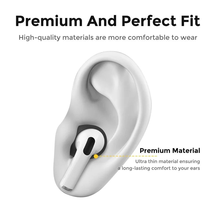 AHASTYLE PT76-PRO2 1 Pairs Ultra-Thin Ear Cover for AirPods Pro 2 Silicone Slim Ear Hooks, L