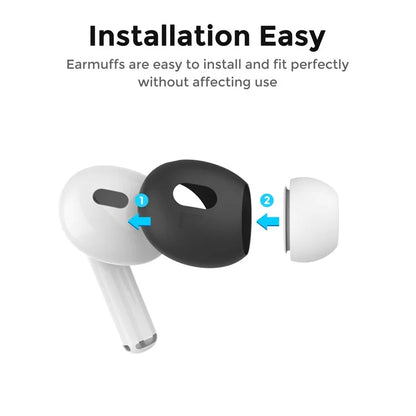 AHASTYLE PT76-PRO2 1 Pairs Ultra-Thin Ear Cover for AirPods Pro 2 Silicone Slim Ear Hooks, L