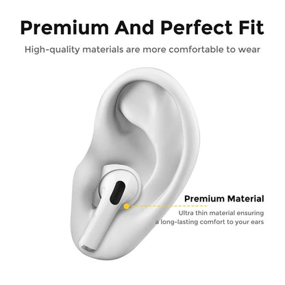 AHASTYLE PT76-PRO2 1 Pairs Ultra-Thin Ear Cover for AirPods Pro 2 Silicone Slim Ear Hooks, L