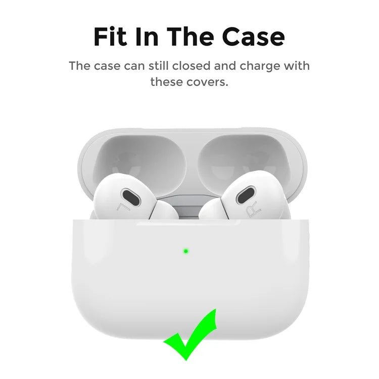 AHASTYLE PT76-PRO2 1 Pairs Ultra-Thin Ear Cover for AirPods Pro 2 Silicone Slim Ear Hooks, L