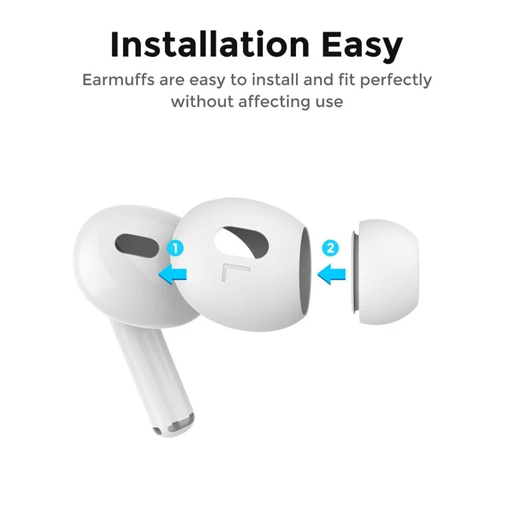 AHASTYLE PT76-PRO2 1 Pairs Ultra-Thin Ear Cover for AirPods Pro 2 Silicone Slim Ear Hooks, L