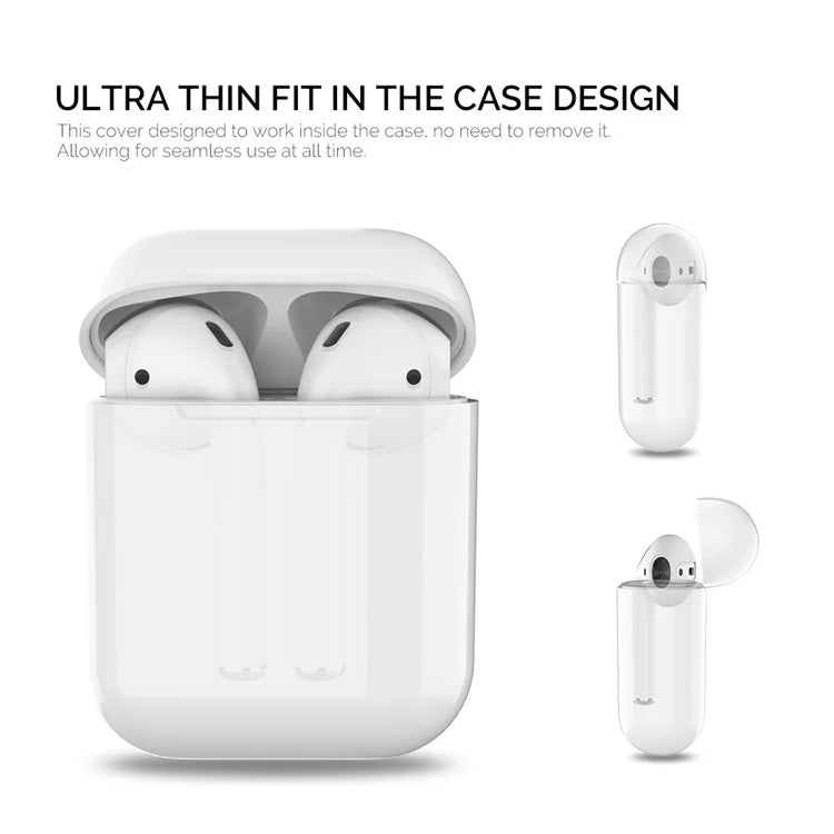 AHASTYLE PT76 For Apple AirPods 1 / 2 1 Pair Size S Earbuds Cover Slim Silicone Earphone Sleeve