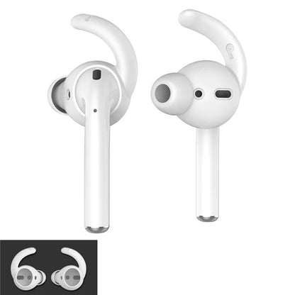 AHASTYLE PT40 1 Pair Size L Eartips for Apple EarPods / AirPods 1 / 2 Earhook Design Silicone Earbuds Sleeve