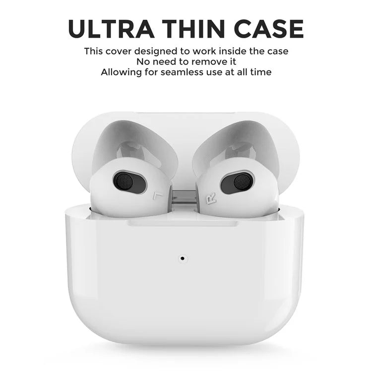 AHASTYLE PT76-3 1 Pairs Silicone Ear Cover for Apple AirPods 3 Slim Ear Caps, S