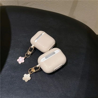 For Apple AirPods Pro 2 TPU Cover Pearl Flower Earbud Protection Case with Pendant