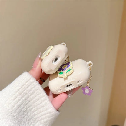 For AirPods with Charging Case (2016) / (2019) / AirPods with Wireless Charging Case (2019) TPU Cover with Pendant Earphone Case