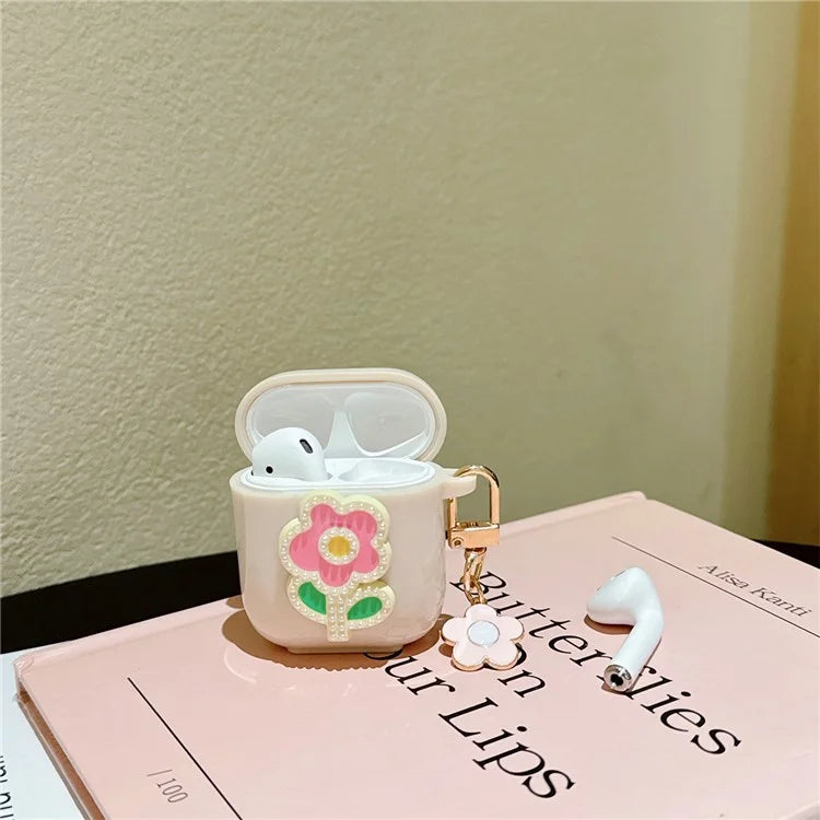 For AirPods with Charging Case (2016) / (2019) / AirPods with Wireless Charging Case (2019) TPU Cover with Pendant Earphone Case