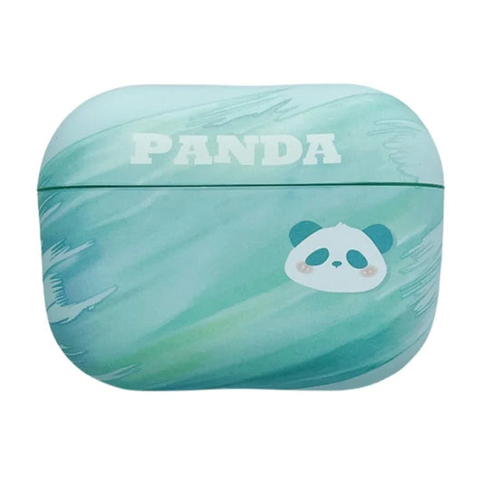 Hard PC Case for AirPods Pro 2 Matte Cartoon Panda Pattern Printing Protective Cover