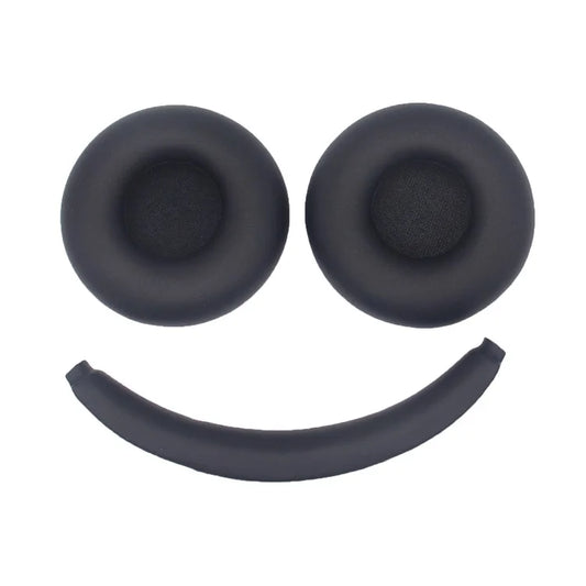 JZF-455 Ear Pads for Microsoft Modern USB-C Headset Protein Leather+Sponge Headset Ear Caps with Head Beam Sleeve