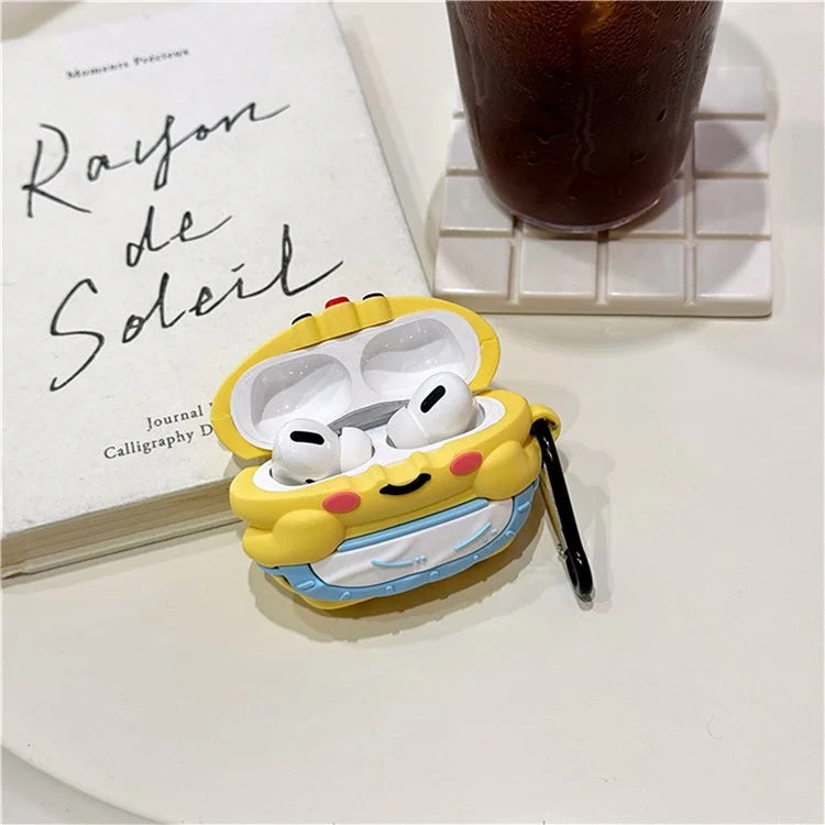 For Apple AirPods Pro / Pro 2 Case Bluetooth Earphone Protective Sleeve Cute Apron Bear Design