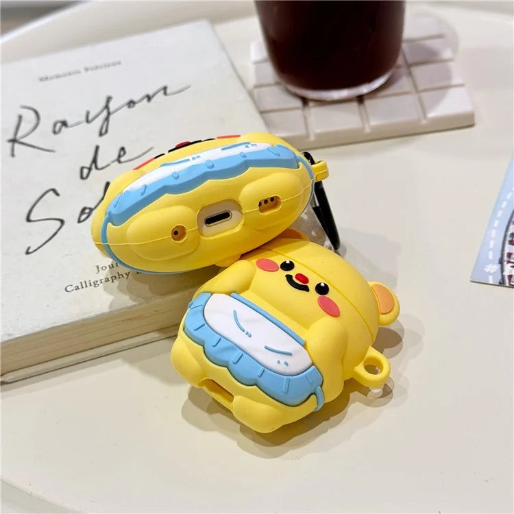 For Apple AirPods Pro / Pro 2 Case Bluetooth Earphone Protective Sleeve Cute Apron Bear Design