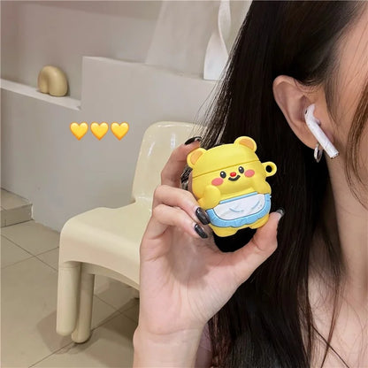 For Apple AirPods with Wireless Charging Case (2019)  /  AirPods with Charging Case (2019) (2016) Silicone Earphone Case