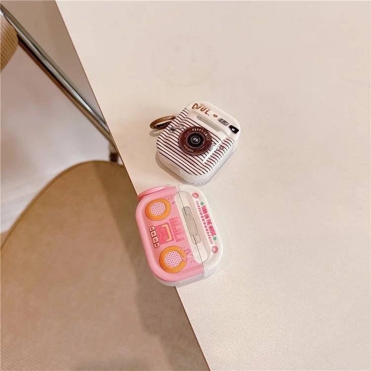 For AirPods Pro 2 / AirPods Pro Retro Camera Design TPU Shell IMD Workmanship Protective Cover