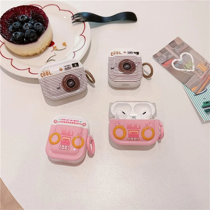 For AirPods Pro 2 / AirPods Pro Retro Camera Design TPU Shell IMD Workmanship Protective Cover