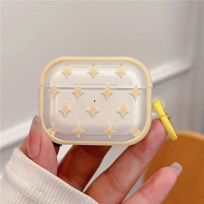 For Apple AirPods 3 Bluetooth Earphone Case Fresh Pattern TPU Anti-Drop Cover with Ring Buckle