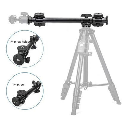 YUNTENG VCT-369 Horizontal Aluminum Alloy Gimbal Extension Pole for Tripod Stabilizer Camera