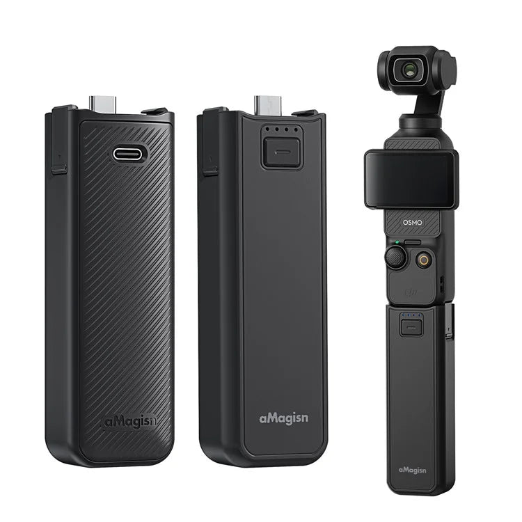 AMAGISN For DJI Osmo Pocket 3 Battery Handle 4500mAh Power Stick with 1 / 4 Inch Mount Port