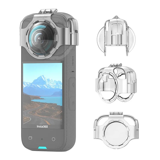 AMAGISN For Insta360 X3 Snap-on Lens Guard PC Camera Lens Cap Anti-fog Protector