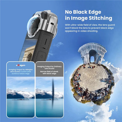 AMAGISN For Insta360 X3 Snap-on Lens Guard PC Camera Lens Cap Anti-fog Protector