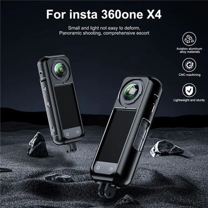 Aluminum Alloy Metal Case for Insta360 X4 Action Camera Cage Protective Frame