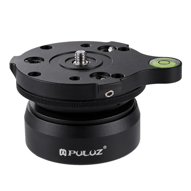 PULUZ PU3508 1 / 4 Inch Thread Dome Panoramic Tripod Head Leveling Head Base with Bubble Level