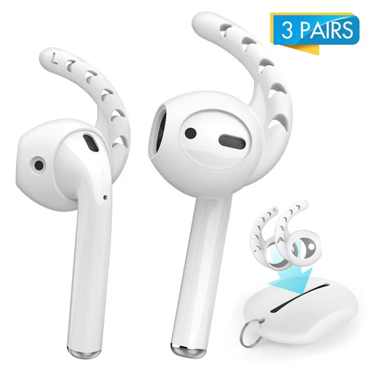 AHASTYLE PT14 for Apple AirPods with Charging Case (2016)  /  (2019)  /  AirPods with Wireless Charging Case (2019) 3 Pairs Ear Cap with Hook