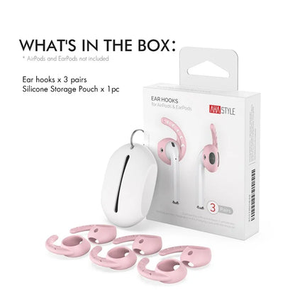 AHASTYLE PT14 for Apple AirPods with Charging Case (2016)  /  (2019)  /  AirPods with Wireless Charging Case (2019) 3 Pairs Ear Cap with Hook