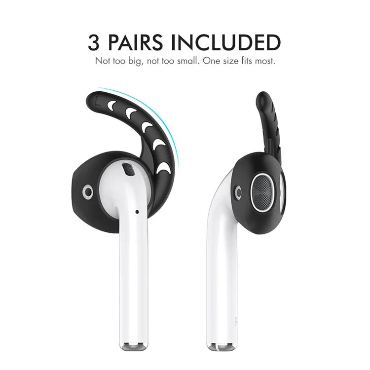 AHASTYLE PT14 for Apple AirPods with Charging Case (2016)  /  (2019)  /  AirPods with Wireless Charging Case (2019) 3 Pairs Ear Cap with Hook