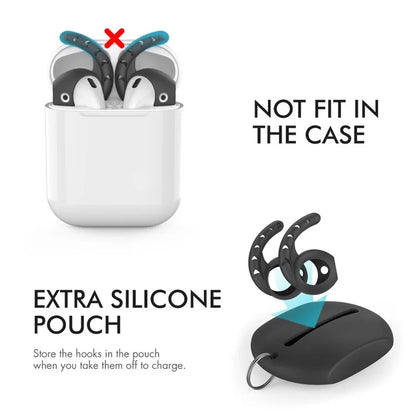 AHASTYLE PT14 for Apple AirPods with Charging Case (2016)  /  (2019)  /  AirPods with Wireless Charging Case (2019) 3 Pairs Ear Cap with Hook