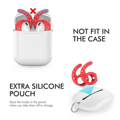 AHASTYLE PT14 for Apple AirPods with Charging Case (2016)  /  (2019)  /  AirPods with Wireless Charging Case (2019) 3 Pairs Ear Cap with Hook