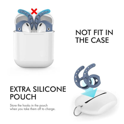 AHASTYLE PT14 for Apple AirPods with Charging Case (2016)  /  (2019)  /  AirPods with Wireless Charging Case (2019) 3 Pairs Ear Cap with Hook